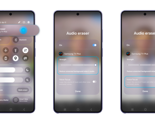 نسخه ارتقایافته Audio Eraser در Galaxy S26؛ تنظیم سریع و در لحظه صداها